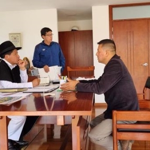 REUNIÓN CON EL PREFECTO DE LA PROVINCIA DE TUNGURAHUA